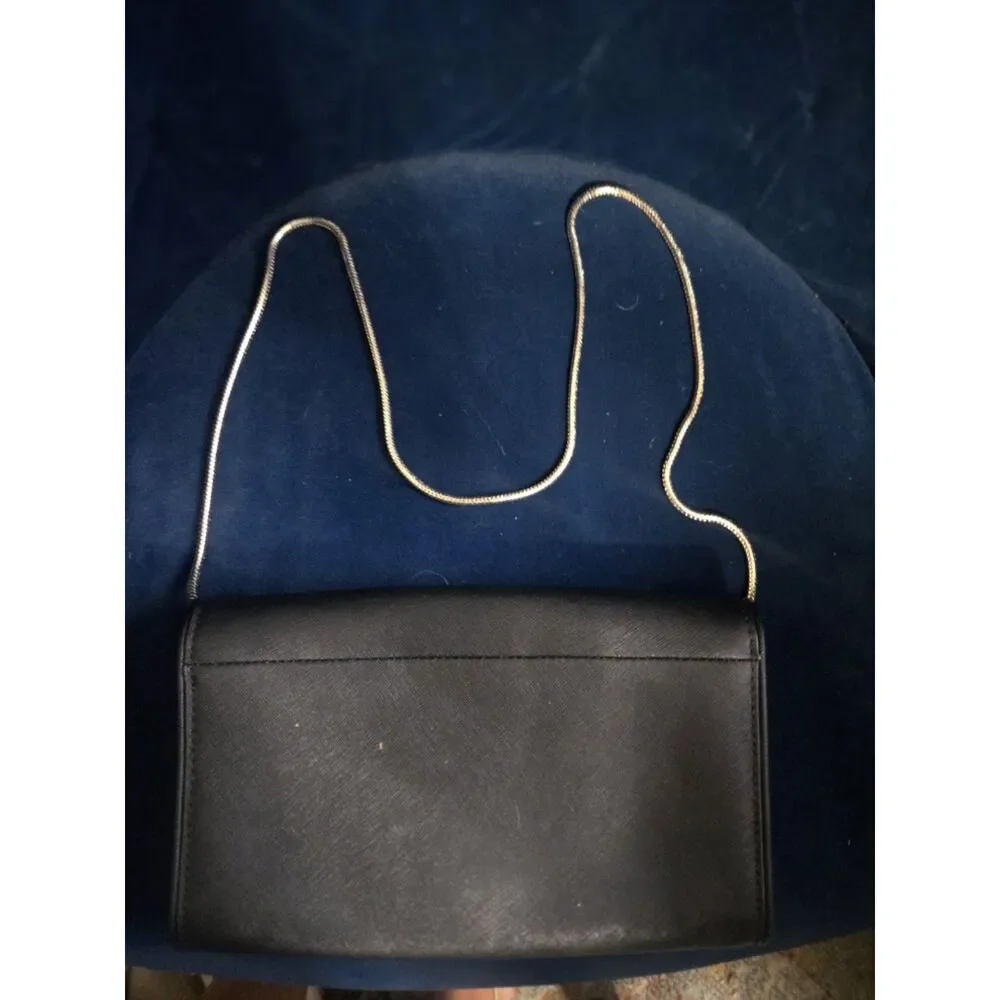 Kate Spade Eva Davies Mews Black Jeweled Bow Clutch Crossbody Bag